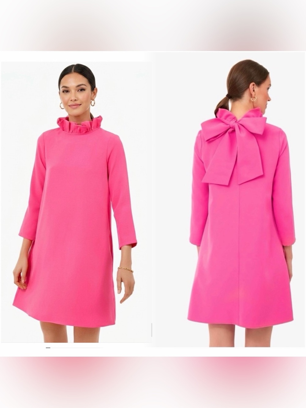 Tuckernuck Daphne Pink Ruffle Collar Dress